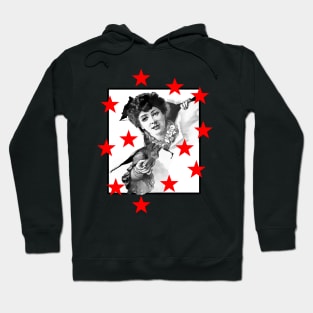 Red stars romantic girl Hoodie